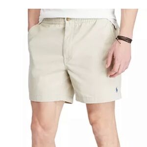POLO Ralph Lauren elastic draw string khaki shorts. Size Medium